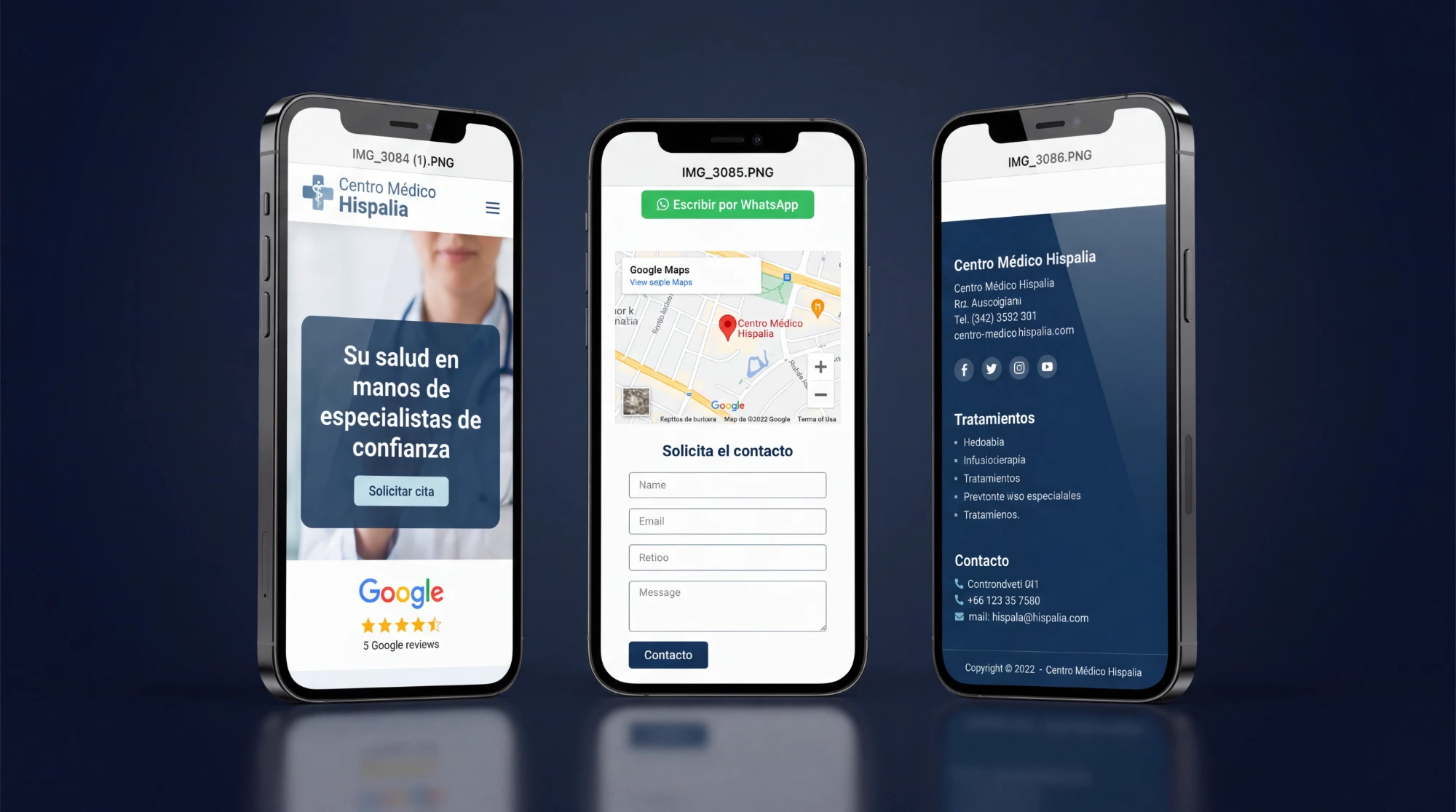 Un concepto de rediseño web mostrado en móvil.